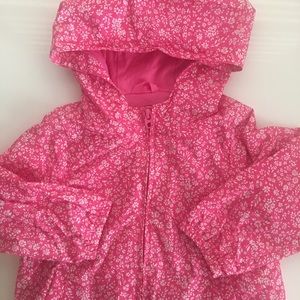 Baby Gap Toddler Girl Pink Floral Windbreaker 4Y
